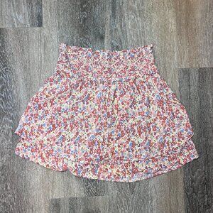 Rails Addison Smocked Floral Mini Skirt - Boho Chic - Size M